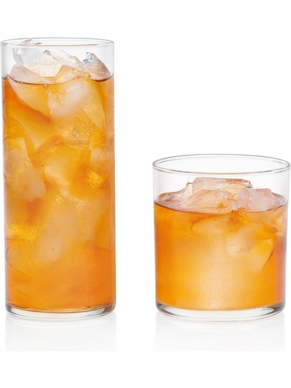 16-Piece Clear Glass Drinkware Set | Sleek Tumblers & Rocks Glasses for Everyday